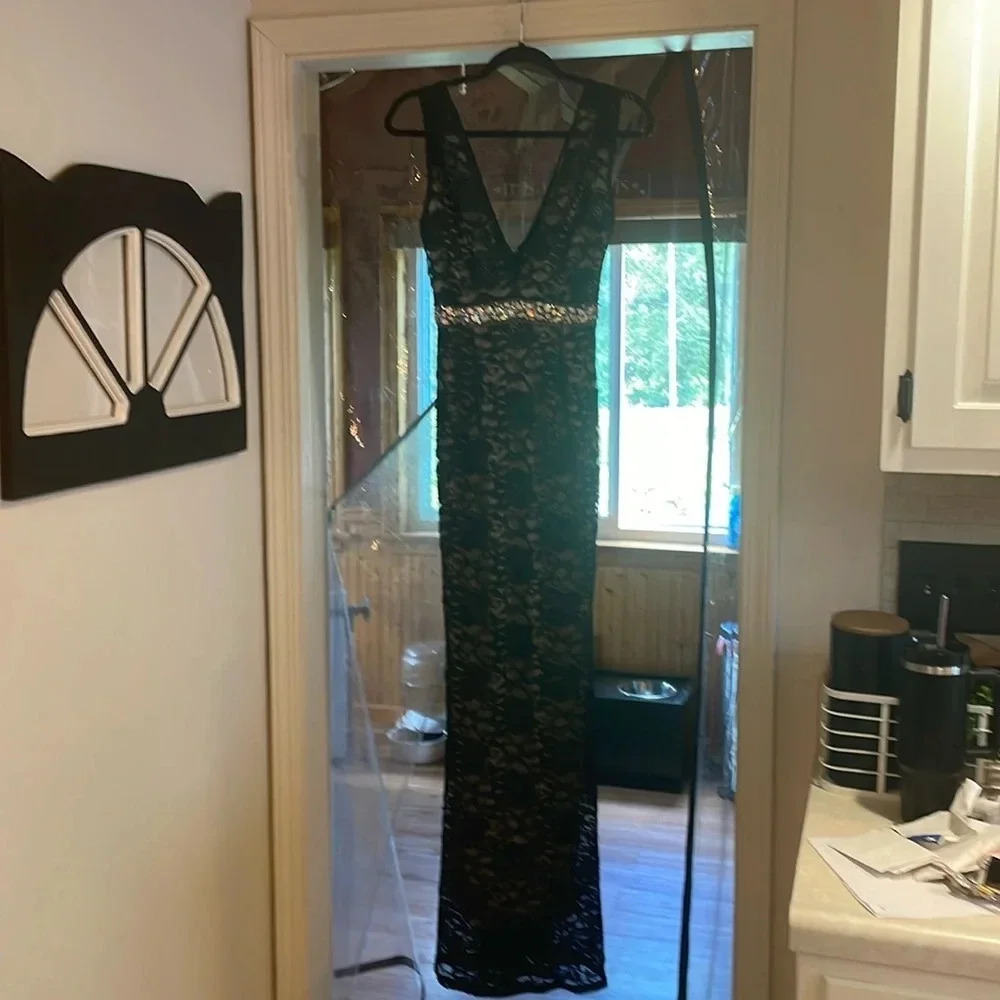 La Scala, Black Formal Dress, Sz Small, Excellent Condition